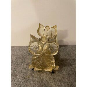 Vintage Lucite Coiled Vintage Owl Napkin Holder # 2355